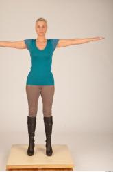 Whole Body Woman T poses Casual Slim Studio photo references